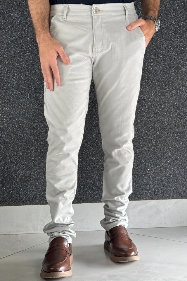 Pantalon Traditionnel Gris Clair
