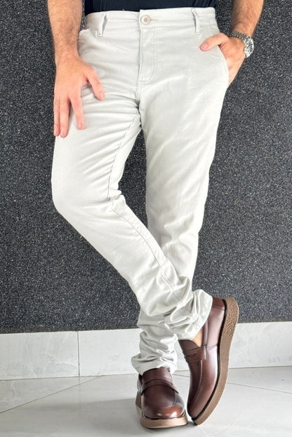 Pantalon Traditionnel Gris Clair