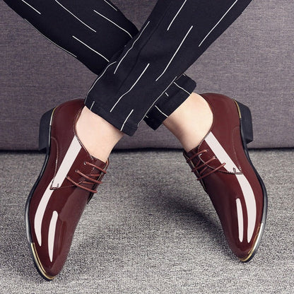 Chaussure Homme en Cuir Verni