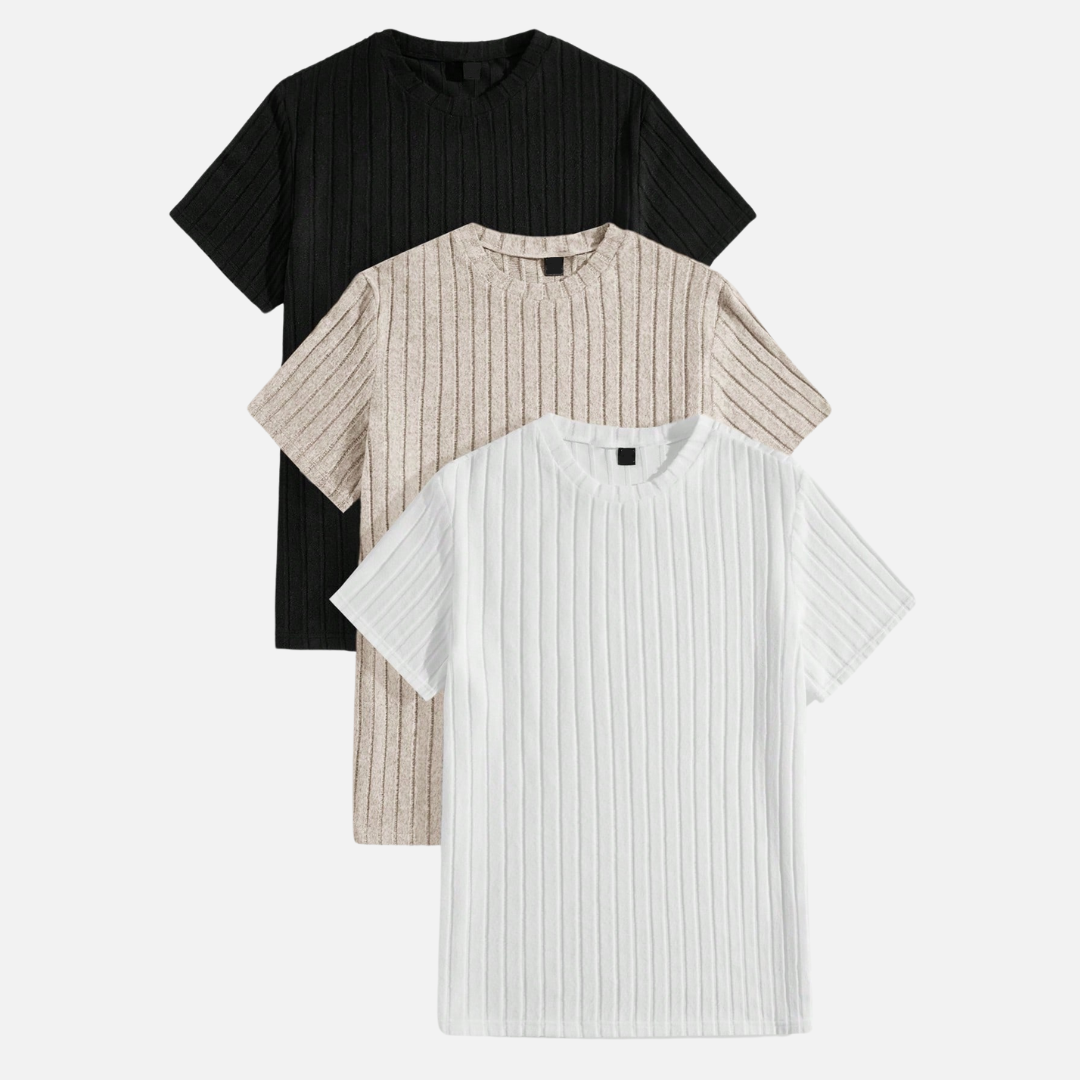 Lot de 3 T-shirts Homme Texturés Ferrutini FRT16